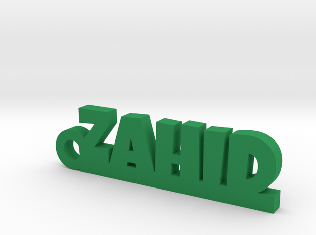 ZAHID_keychain_Lucky in Green Processed Versatile Plastic