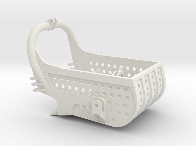 dragline bucket 5cuyd, with holes - scale 1/50 in White Natural Versatile Plastic