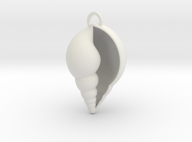 Lil shell pendant in White Natural Versatile Plastic