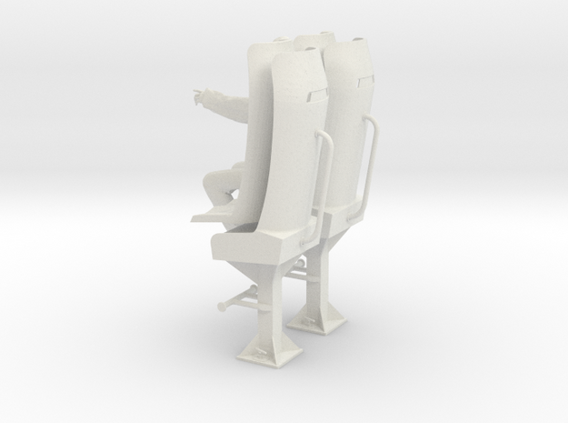 Olaf D with bucket seat in White Natural Versatile Plastic: 1:25