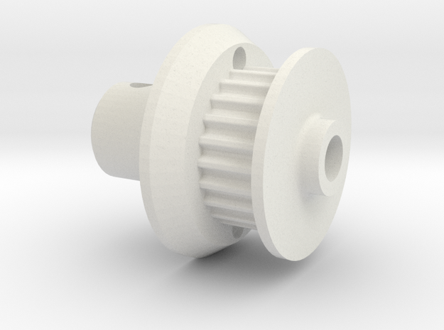 Tomy Intruder direct spur gear adapter in White Natural Versatile Plastic