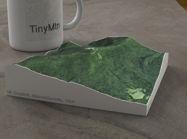 Mt. Greylock, Massachusetts, USA, 1:25000 in Natural Full Color Sandstone