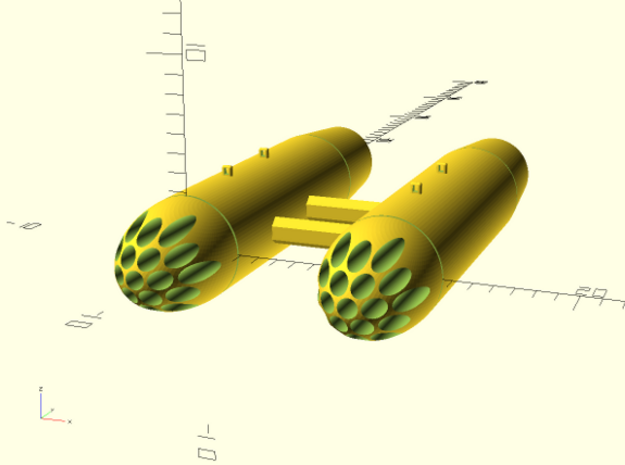 Matra 116 rocket pod (empty) in Smooth Fine Detail Plastic: 1:72