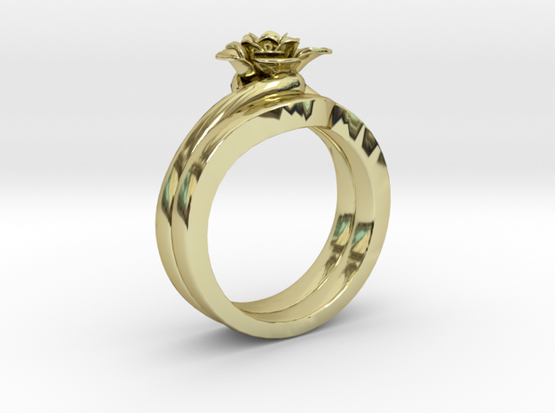 Flower Ring 41 (Contact to Add Stones) in 18K Yellow Gold