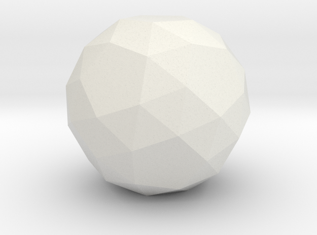 Snub Dodecahedron in White Natural Versatile Plastic: Small