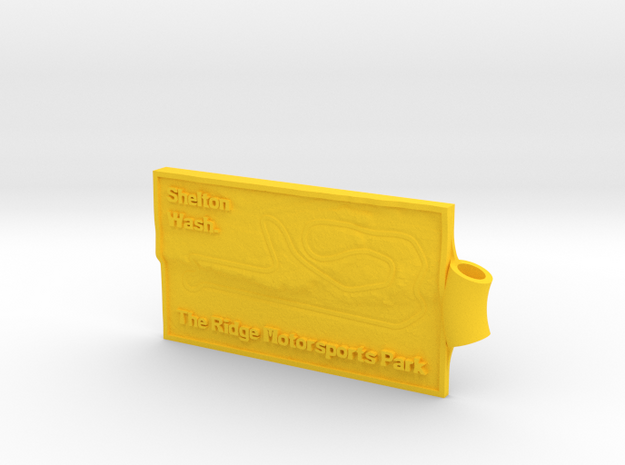 The Ridge Key Fob in Yellow Processed Versatile Plastic