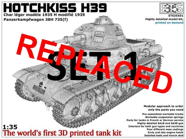 ETS35X01 Hotchkiss H39 - Set 1 in Smooth Fine Detail Plastic