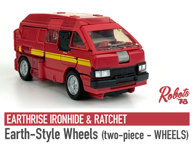 [2PC] ER Ironhide/Ratchet Wheels - Wheel Part in White Natural Versatile Plastic