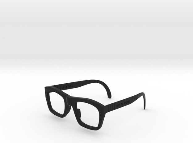 71914 FLEX Sunglasses Frames by Bits to Atoms in Black Natural Versatile Plastic