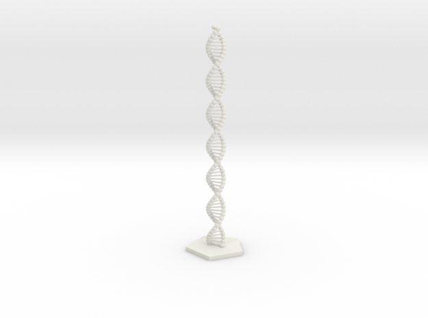 Helix and Stand for Strong and Flexible in White Natural Versatile Plastic