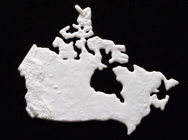 Canada Christmas Ornament in White Natural Versatile Plastic