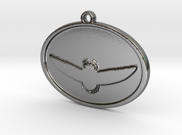 Scarab Beetle pendant in Polished Silver