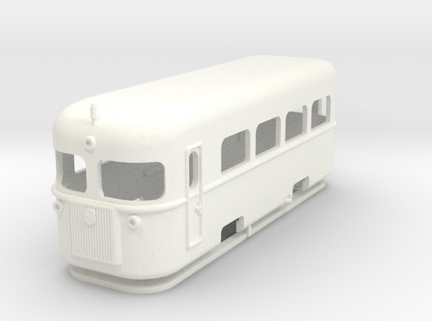 Littorina - Freelance Railcar H0e in White Processed Versatile Plastic