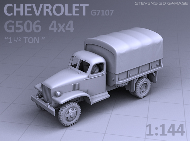 1/144 - Chevrolet G506 4x4 Truck (canvas) in Smooth Fine Detail Plastic
