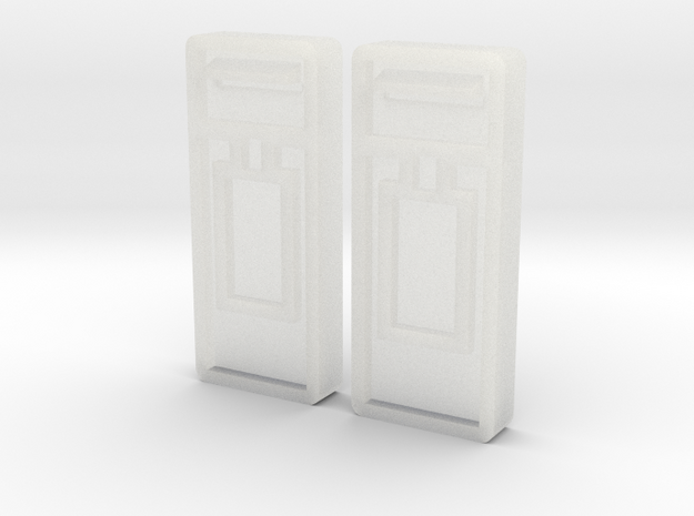 B-04 Wall Mounted Post Boxes (Pair) in Smooth Fine Detail Plastic