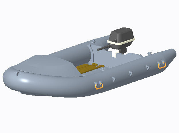 Schlauchboot Typ-B in 1:45 in Smooth Fine Detail Plastic