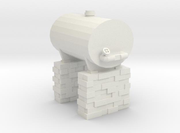 Bandai Scale Fuel Tank in White Natural Versatile Plastic