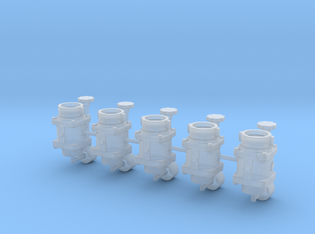 1/24 scale B94 Hydrant Valve Set of 5/15 in Smooth Fine Detail Plastic: Small