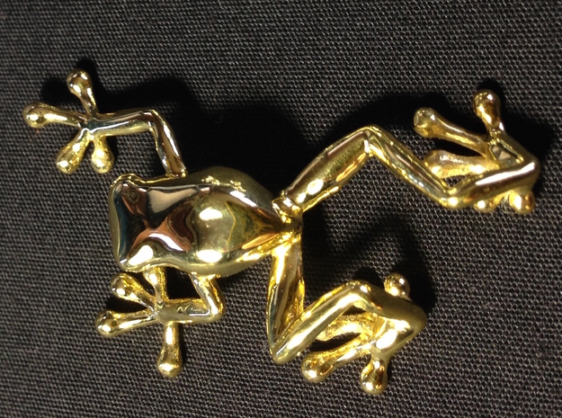 Frog S in Polished Bronzed Silver Steel