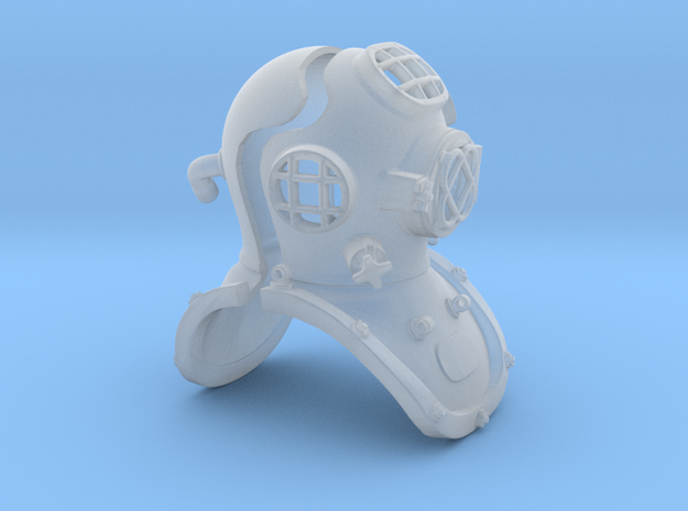 12th scale diving helmet in Smooth Fine Detail Plastic