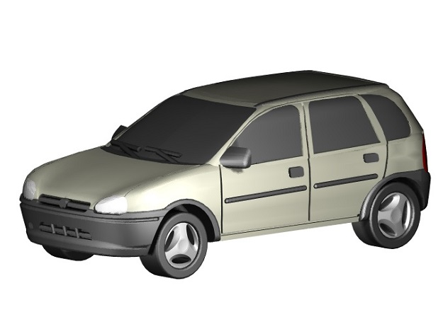 Opel Corsa (Z, 1:220) in Smooth Fine Detail Plastic