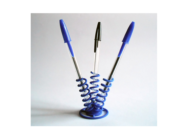 Three Springs Pen Holder  in Blue Processed Versatile Plastic