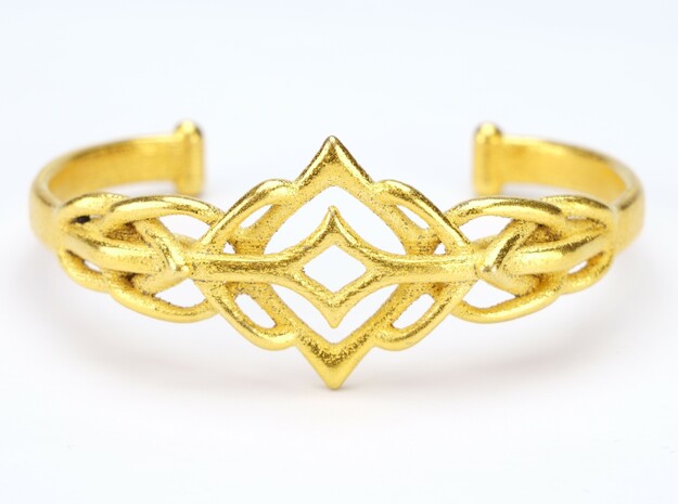 Fantasy Bracelet in Polished Gold Steel