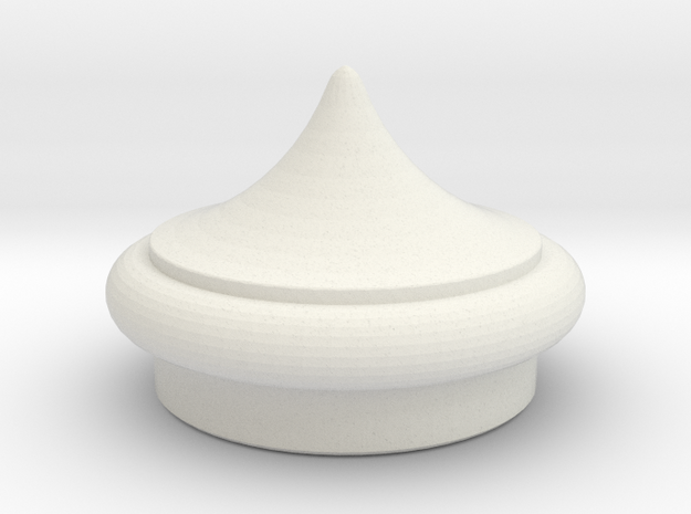 Finial Round Point 1:19 scale in White Natural Versatile Plastic