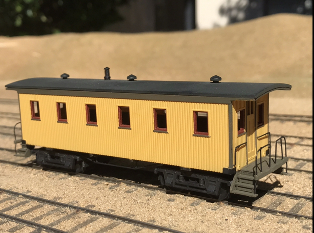 Virginia & Truckee caboose coach 10 in Smooth Fine Detail Plastic