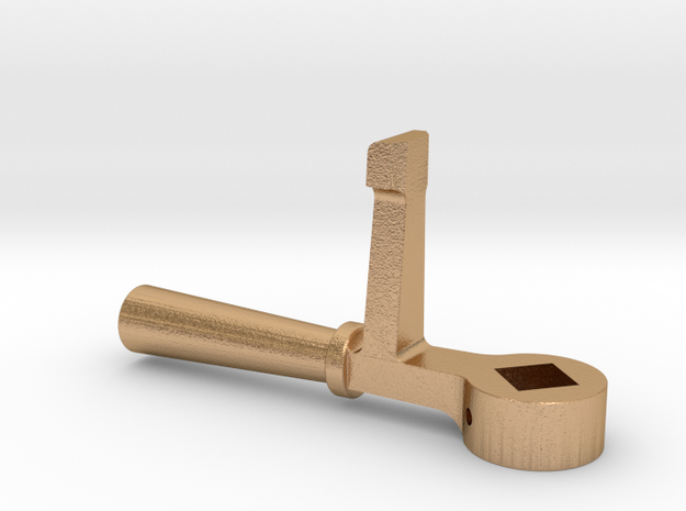 3.5" scale SAR valve Handle Special in Natural Bronze
