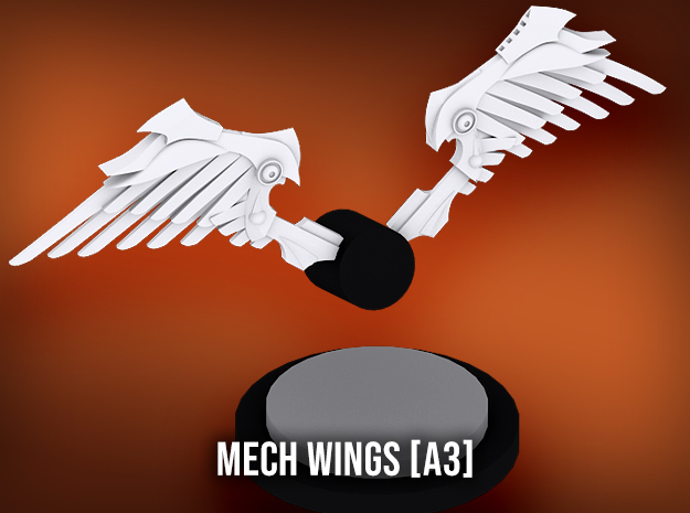 Mech Wings (x6) in Smoothest Fine Detail Plastic
