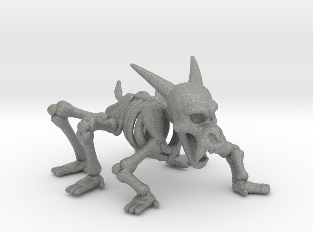 Skeleton Beast miniature model fantasy games dnd in Gray PA12