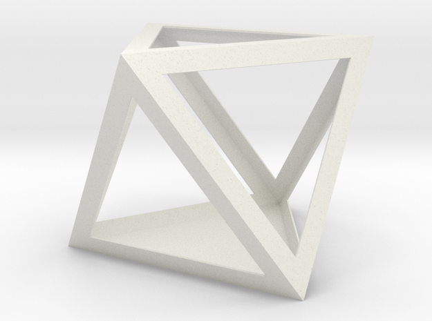 gmtrx 12.61 cm lawal skeletal octahedron  in White Natural Versatile Plastic