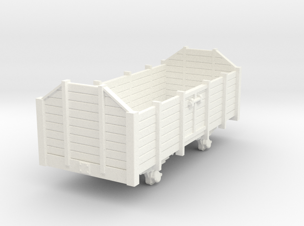 Open wagon H0m in White Processed Versatile Plastic