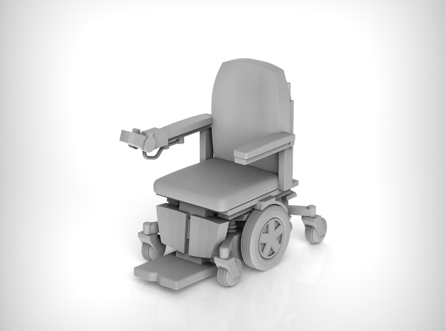 Wheelchair 03. 1:43 Scale. in Smooth Fine Detail Plastic
