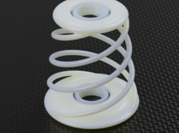 The Spin Spring in White Natural Versatile Plastic: d3