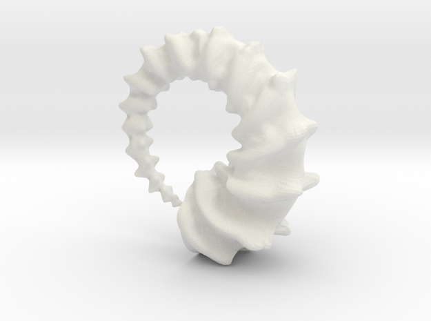 Donut Horn Spine 1 in White Natural Versatile Plastic