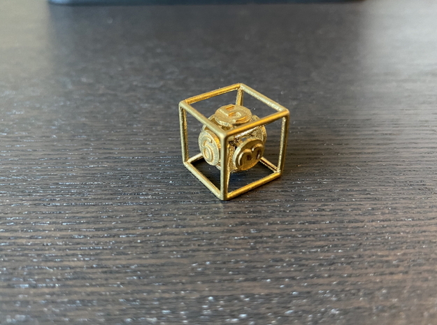 6-Sided Vector Die in Natural Brass