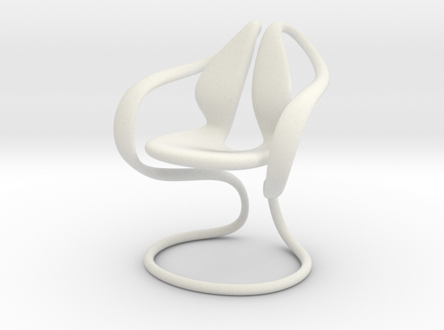 chair 1/24 scale in White Natural Versatile Plastic