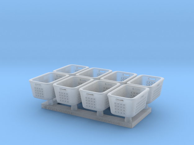 Laundry Basket 01. 1:43 Scale in Smooth Fine Detail Plastic