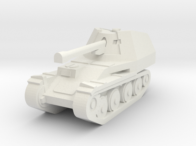 Marder III in 1/285 for Axis and Allies in White Natural Versatile Plastic