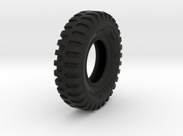 1-16 Military Tire 1200x20 w holes in Black Natural Versatile Plastic