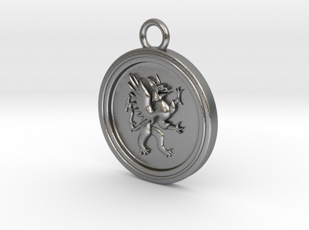 Griffin-pendant in Natural Silver
