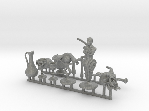 Altar tools, sacred objects for 1:18 scale. in Gray PA12