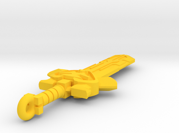 Power of sword in Yellow Processed Versatile Plastic