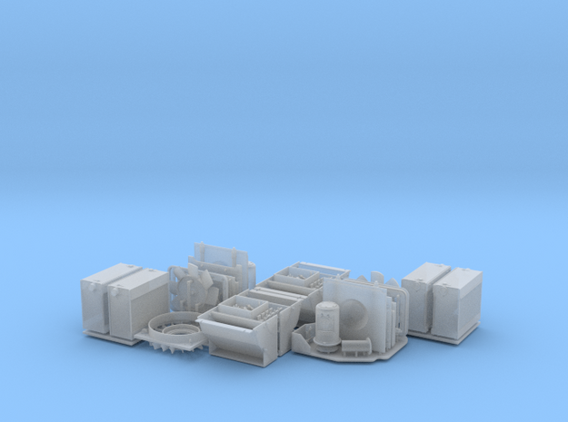 1:16 Tiger II radiators, fans and air deflectors in Smooth Fine Detail Plastic