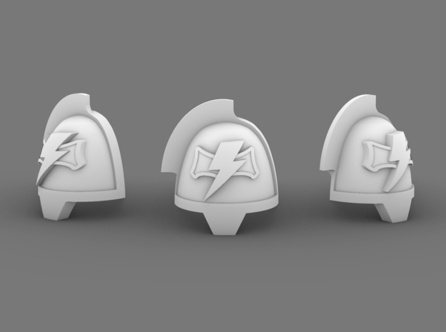 Space Mongols V10 Primus Guard Shoulder Pads in Smooth Fine Detail Plastic