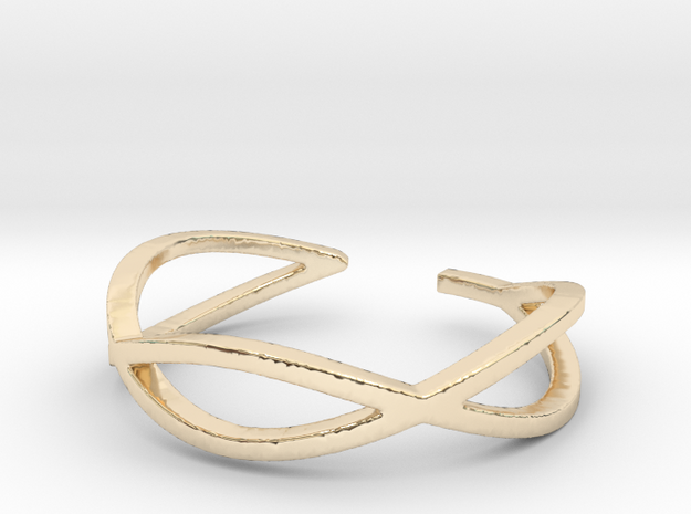 Twisted Oval Toe Ring in 14k Gold Plated Brass: 5 / 49