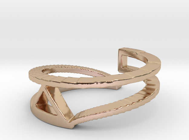 Asymmetrical Angle Toe Ring in 14k Rose Gold Plated Brass: 3 / 44