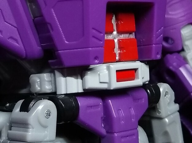 Bulked-out Belt for Kingdom Galvatron in White Natural Versatile Plastic